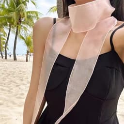 6x150cm Summer Beach Sheer Long Skinny Scarf Organza Ribbon Headband Spring Fashion Girl Y2K Party Decoration Narrow Scarf