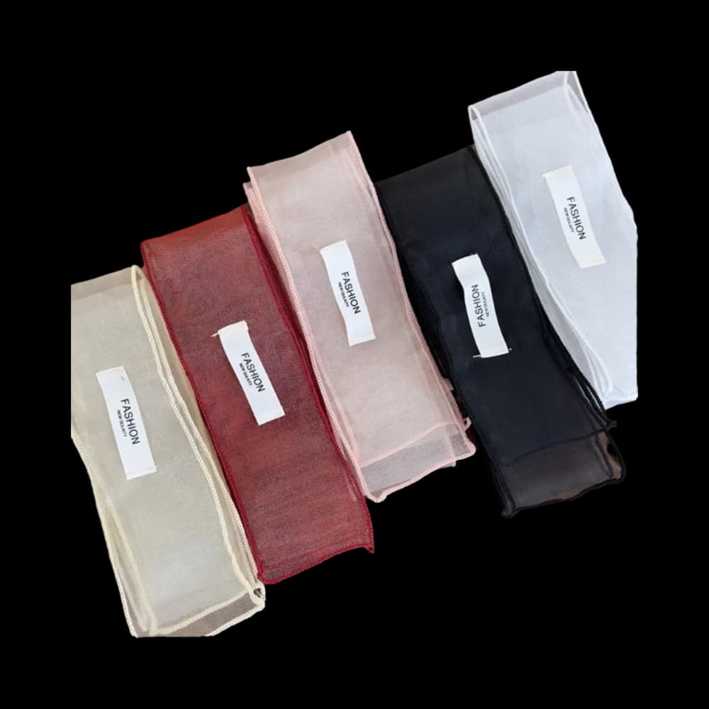 6x150cm Summer Beach Sheer Long Skinny Scarf Organza Ribbon Headband Spring Fashion Girl Y2K Party Decoration Narrow Scarf