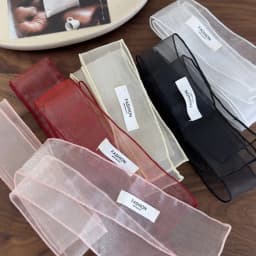6x150cm Summer Beach Sheer Long Skinny Scarf Organza Ribbon Headband Spring Fashion Girl Y2K Party Decoration Narrow Scarf