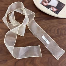 6x150cm Summer Beach Sheer Long Skinny Scarf Organza Ribbon Headband Spring Fashion Girl Y2K Party Decoration Narrow Scarf