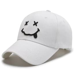 Unisex Smiling Face Embroidery Baseball Caps Spring Autumn Outdoor Adjustable Casual Hats Sunscreen Hat Sports Cap