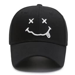 Unisex Smiling Face Embroidery Baseball Caps Spring Autumn Outdoor Adjustable Casual Hats Sunscreen Hat Sports Cap
