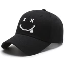 Unisex Smiling Face Embroidery Baseball Caps Spring Autumn Outdoor Adjustable Casual Hats Sunscreen Hat Sports Cap