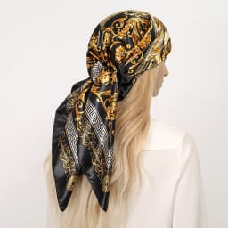 2025 Silk Shawl Square Scarf For Women Print Headband Foulard Satin Hijab Hair Bands Neckerchief Female Head Wraps Bandana