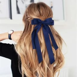 Fashion Fabric Ribbon Hair Bow Hairpin for Women Girls Hair clips Black White Bow Top Clip Female Hair Accessories