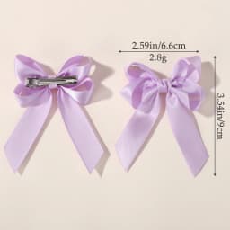 2pcs/set Large Satin Ribbon Bows Hair Clip for Women Girls Sweet Ponytail Holder Bowknot Hairpin Barrettes Hair Accessories Gift