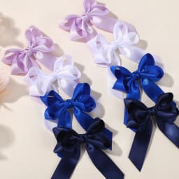 2pcs/set Large Satin Ribbon Bows Hair Clip for Women Girls Sweet Ponytail Holder Bowknot Hairpin Barrettes Hair Accessories Gift