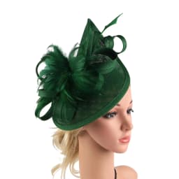 2026 Elegant Fascinator Hat for Women Tea Party Kentucky Derby Fascinator Pillbox Hat Feather Flower Fascinator Wedding Cocktail