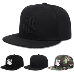 2025 New Five Bar Embroidered Simple Classic Flat Edge Hat Men's Street Hip Hop Hat Women's Outdoor Sunshade Hat Baseball Hat
