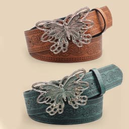 Y2K Vintage Street Style Belt - Hot Girl Butterfly Buckle Waistband for Women, Perfect for Daily Wear, Office & Casual Outfits
