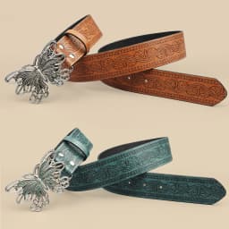 Y2K Vintage Street Style Belt - Hot Girl Butterfly Buckle Waistband for Women, Perfect for Daily Wear, Office & Casual Outfits