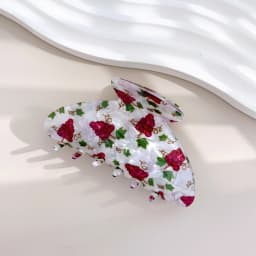 Korean Acrylic Hair Claw Clips for Women And Girls Flower Fruits Design Thick Thin Hair Styling Accessories Sweat Catch Hairgrip