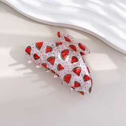 Korean Acrylic Hair Claw Clips for Women And Girls Flower Fruits Design Thick Thin Hair Styling Accessories Sweat Catch Hairgrip