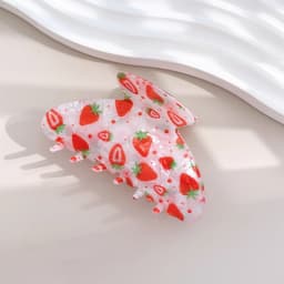 Korean Acrylic Hair Claw Clips for Women And Girls Flower Fruits Design Thick Thin Hair Styling Accessories Sweat Catch Hairgrip