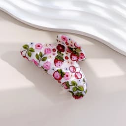 Korean Acrylic Hair Claw Clips for Women And Girls Flower Fruits Design Thick Thin Hair Styling Accessories Sweat Catch Hairgrip