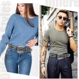 Cowboy style rhinestone belt ladies hip hop party fashion outfit y2k belt unisex belt jeans short skirt women men accessories
