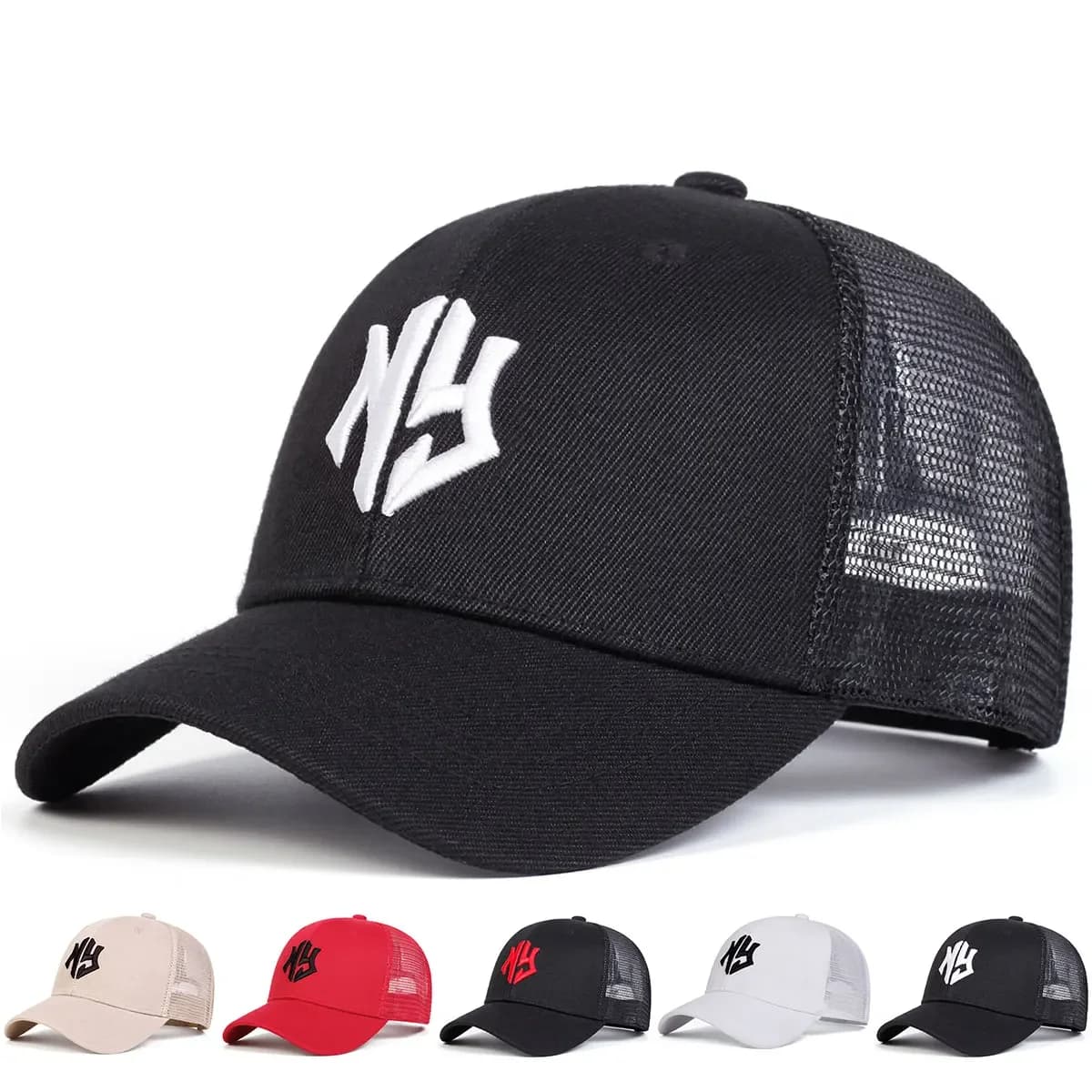 Unisex NG Letter Embroidery Baseball Net Caps Spring and Summer Outdoor Adjustable Casual Hats Sunscreen Hat Sports Cap
