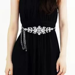 New Women's Rhinestone Inlaid Chain Belt High-end Gold Waist Chain Fashion Dress Evening Dress Accessories