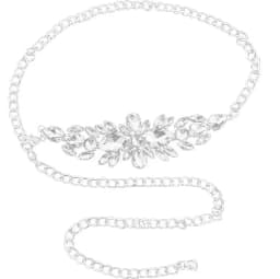 New Women's Rhinestone Inlaid Chain Belt High-end Gold Waist Chain Fashion Dress Evening Dress Accessories