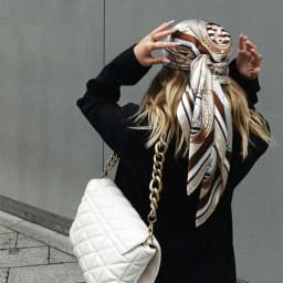 1PC Square Scarf with Leopard Print and Color Block Design - Versatile Satin Scarf, Head Scarf, Multi-purpose Silk-like Scarf