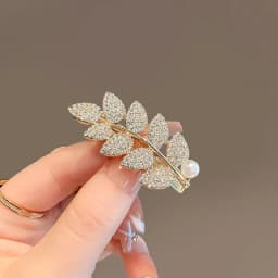 Exquisite Pearl Rhinestone Wheat Hair Clip Temperament Women's Side Bangs Clip Fashion Hairpins Korean Style Hair Accessories