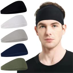 Elastic Wide Sports Headband For Yoga/Gym/Running - Sweat-Wicking Stretchy Turban Headwrap, Multiple Colors Available