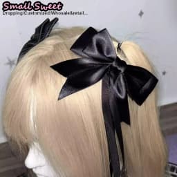 Ballet Style Gothic Lolita Sweet Hair Clip Punk Hairpin Hot Girl Y2K Harajuku Elegant Long Ribbon Barrettes Bow Hair Accessories