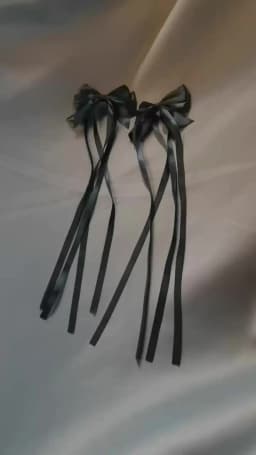 Ballet Style Gothic Lolita Sweet Hair Clip Punk Hairpin Hot Girl Y2K Harajuku Elegant Long Ribbon Barrettes Bow Hair Accessories