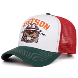 2025 Creative New Breathable Mesh Hat STETSON Fox Embroidery Truck Hat Street Hip Hop Hat Outdoor Sunshade Baseball Hat Unisex