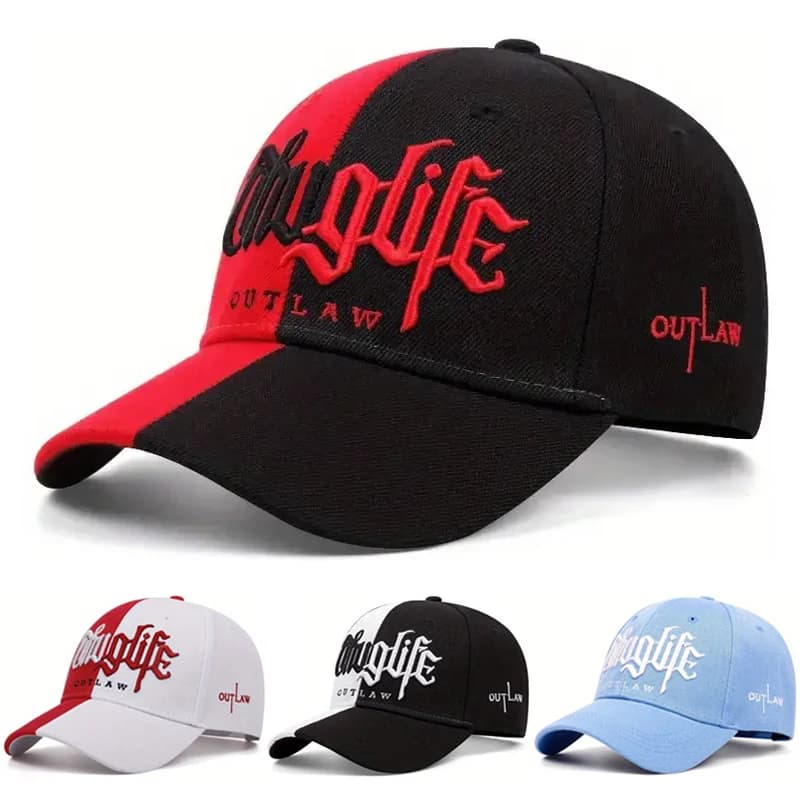2025 Creative New Baseball Hat Riot LIFE Embroidered Men's Street Hip Hop Skateboarding Hat Women's Outdoor Leisure Sunshade Hat