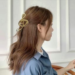 1PC Treble Clef Hair Clips with Pearls, Metal Music Note Hair Accessories, Fashionable Hair Claws for Women's Chic Looks