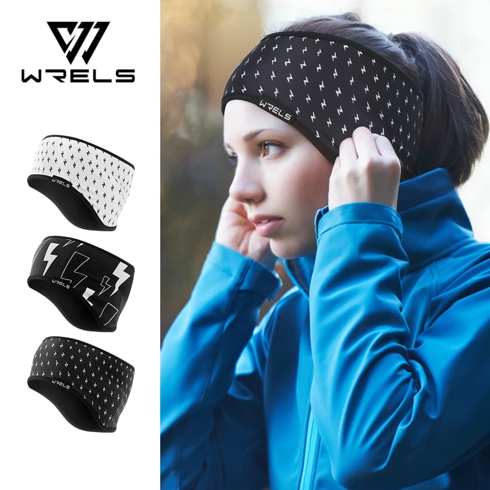 WRELS Ear Muff Headband Thermal Fleece Headband Windproof Sports Sweatbands Stretchy Ear Warmer Headband Running Skiing Hairband
