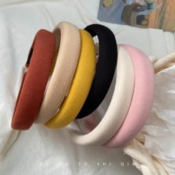Korean Colorful Spong Linen Hairband For Women Girls Sweet Hair Ornament Headband Hair Hoop Hair Band Fashion Hair Accessories