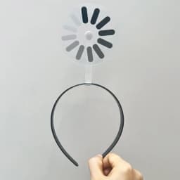 Loading Symbol Design Headband Shiny Hair Accessory Creative Unisex Hair Hoop Lightweight Rotating Headband Hot Sale