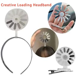 Loading Symbol Design Headband Shiny Hair Accessory Creative Unisex Hair Hoop Lightweight Rotating Headband Hot Sale