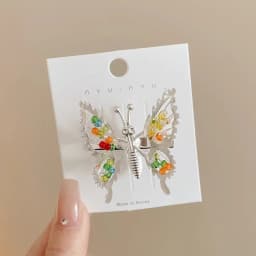 2Pcs/Set Fashion Metal Gold Hollow Butterfly Hairpins For Women Girls Hair Ornament Clip Barrette Headband Hair Accessories