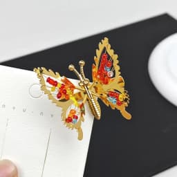 2Pcs/Set Fashion Metal Gold Hollow Butterfly Hairpins For Women Girls Hair Ornament Clip Barrette Headband Hair Accessories