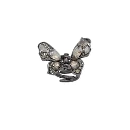 Cute Black Crystal Butterfly Small Hair Claw High-end Women's Bangs Side Hair Grip Sweet Korean Hair Clip Fashion Top Clip