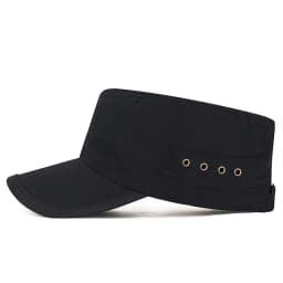 Trendy Flat-Top Sun Cap Breathable Quick-Dry Outdoor Golf Hat with Metal Eyelets Lightweight Adjustable Baseball Cap