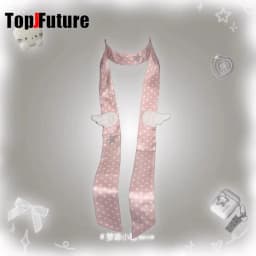 Millennium Y2K Spicy Girl Wings Wave Point Scarf Spring and Summer Japanese and Korean Neck Headband with High-end Feeling