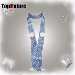 Millennium Y2K Spicy Girl Wings Wave Point Scarf Spring and Summer Japanese and Korean Neck Headband with High-end Feeling