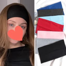 3PCS Elastic Sports Headband Running Solid Color Wide Hair Bands Women Men Yoga Hairband Black Soft Wash Face Makeup Headwrap