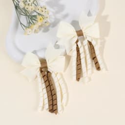 2Pcs Ribbon-Tassel Hair Clips Popular Sweet Rainbow Curly Ribbon Double Ponytail Hairpin Baby Girl Hair Accessories For Children