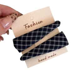 Korean sweet plaid fabric simple triangular pair clip side BB clip women's hairpin temperament versatile hair accessories
