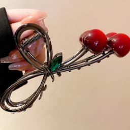 1PC Large-Size Cherry-Shaped Claw Clip, Fashionable Women's Claw Clip Hair Accessory, Hair Clips, Hair Claws, Bohemian Zinc Allo