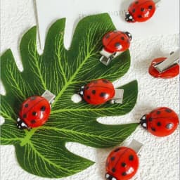 Creative 10Pcs Simulated Ladybug Hair Clips Animal Insect Hair Clips Hair Accessories Headwear For Hair Decoration