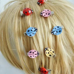Creative 10Pcs Simulated Ladybug Hair Clips Animal Insect Hair Clips Hair Accessories Headwear For Hair Decoration