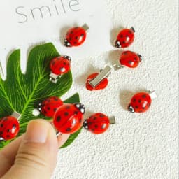 Creative 10Pcs Simulated Ladybug Hair Clips Animal Insect Hair Clips Hair Accessories Headwear For Hair Decoration