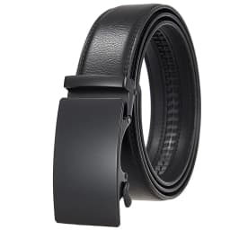 3.5cm High End Handsome Alloy Automatic Buckle Belt Men's Durability PU Leather Waistband Fashion Business Male Waist Straps
