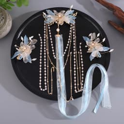 Antique Chinese Style Hair Clip Set With Long Tassel Vintage Hairpins Kits Headwear For Women Elegant Jewelry Hair Accessories